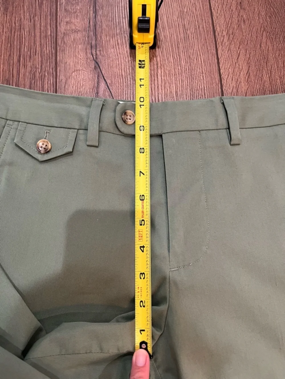 Bonobos Slim Fit Olive Green Chinos‎ Pants Size 30x29 Italian Emmetex Fabric